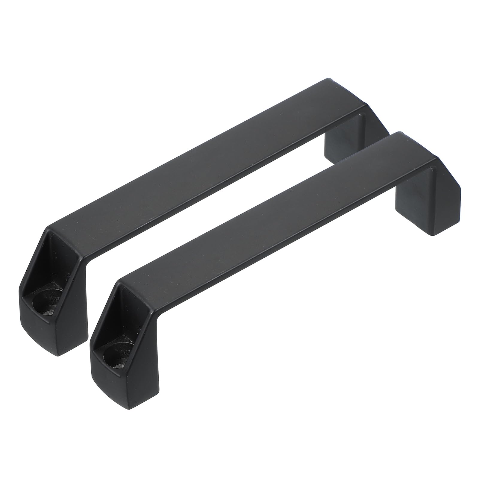 PATIKIL Aluminum Alloy Pull Handles 180mm Hole Centers, 2 Pcs Square Drawer Pulls Kitchen Hardware for Luggage Mechanical Equipment Door Cupboard Handle, Black