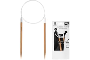 32 Inch (80cm) Bamboo Circular Knitting Needles Size US 10 (6mm) Round Knitting Needle for Hats, Socks, Baby Booties & Sweate