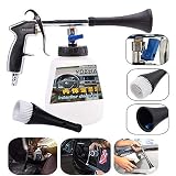 KOBWA Car Cleaning Gun, Car Interior Washing Gun Air Pulse Equipment High Pressure with Cleaning Nozzle Sprayer Foam Bottle Surface Interior Exterior Tornado Tool