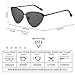 Sunglasses for Women WISH CLUB Retro Vintage Tinted Lens Cat Eye Sunglasses Clout Goggles Mental Frame