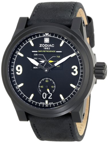 Zodiac ZMX Men's ZO8563 Aviator Stainless Steel Watch with Black