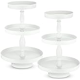 Maxdot 2 Pcs 3 Tier Cupcake Stand Holder, Round Cupcake Stand Serving Tray, Metal Tiered Tray Pastry Dessert Cake Tower Displ