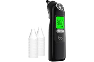 Ear Thermometer, Highly Accurate Ear Thermometer for Kids, Adults and Babies, 30 Memory Recall, 1s Result and 3-Color Fever A
