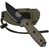 ESEE 3P Survival Fixed Blade Knife, OEM Sawtooth Handle Design, Olive Drab Sheath