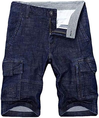 Bywx メンズマルチポケットアウトドアビッグ トールカジュアル写真カーゴデニムショーツジーンズ 送料無料新品