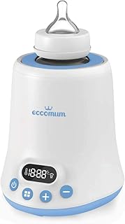 Flaschenwärmer baby Eccomum - Flaschen-und Babykostwärmer, schnelle Erwärmung, mit LCD Bildschirm/ Ernährungsschutz-Technologie/Erinnerungsfunktion, geeignet für alle Babyflaschen