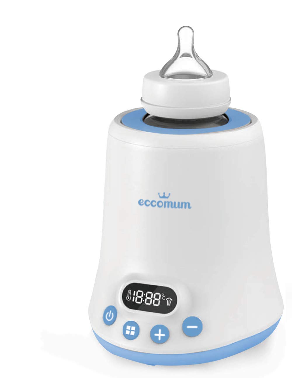 Flaschenwärmer baby Eccomum - Flaschen-und Babykostwärmer, schnelle Erwärmung, mit LCD Bildschirm/ Ernährungsschutz-Technologie/Erinnerungsfunktion, geeignet für alle Babyflaschen