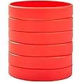 BRANDWINLITE Wholesale 6pcs/pack Single Color Silicone Wristbands Rubber Bracelets for Training,Parties,Events,Sports,for Office Supplies File