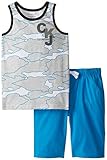 Calvin Klein Little Boys' Print Tank Top with Blue Short Set