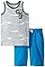 Calvin Klein Little Boys' Print Tank Top with Blue Short Set