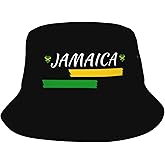 Jamaica Flag Fashion Retro Bucket Hat for Men Women Fisherman Hat Outdoor Summer Travel Hiking Caps