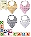 bee-zoo Baby Bibs Bandana For Girls | Pack Of 4 Girl Designs | Organic Cotton On Front - Super Absorbent, Soft and Stylish | Fits Almost All Babies With Adjustable Snaps (Pink/White/Gray/Orange)