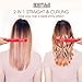 BEAUTIROX Flat Hair Iron with Anti-Static Technology and Temperature Controls for Straightening and Curls,Redthumb 2