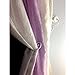 MyGift Elegant White Metal Wall Mounted Window Treatment Curtain Tieback Drapery Holdback - Set of 2