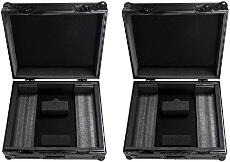 2 Odyssey FZ1200BL Technics 1200 Style Turntable Cases for Numark/Stanton Mixers