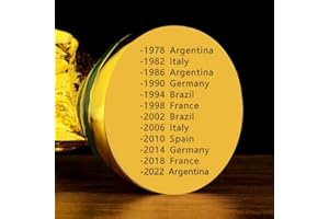 Yiwoop 5/8/10/14IN World Trophy Replica Resin Football Collectibles Sports Fan Trophies Gold Bedroom Office Desktop Decorations