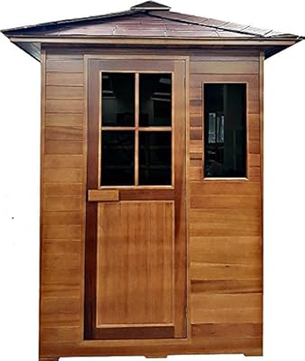 Amazon Com 3 Person Outdoor Sauna Weather Resistant Red Cedar