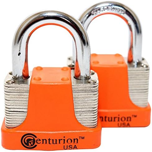 Centurion LAM Laminated Steel Padlock - High Security Body Armored Padlock (40mm Set of 2)