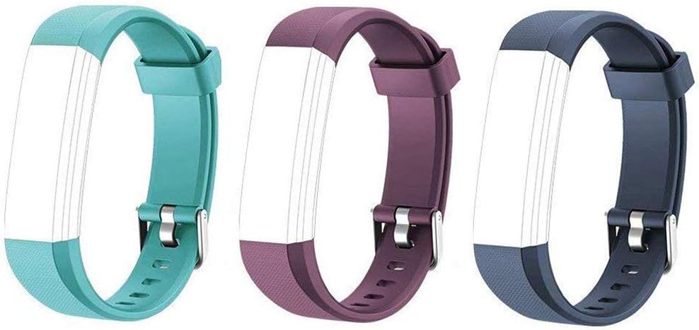 Lintelek Fitness Tracker, 115U BAND - Blue & Purple & Green