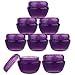 Beauticom 12 Pieces 30G/30ML (1 Oz) Purple Frosted Container Jars with Inner Liners for Scrubs, Oils, Salves, Creams, Lotions, Medication, Cosmetics - BPA Free
