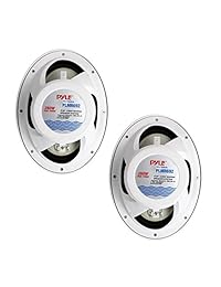 Pyle Dual 6" x 9" resistente al agua marina, altavoces, de 2 Vías gama completa sonido estéreo, 260 W, Blanco (1 par)
