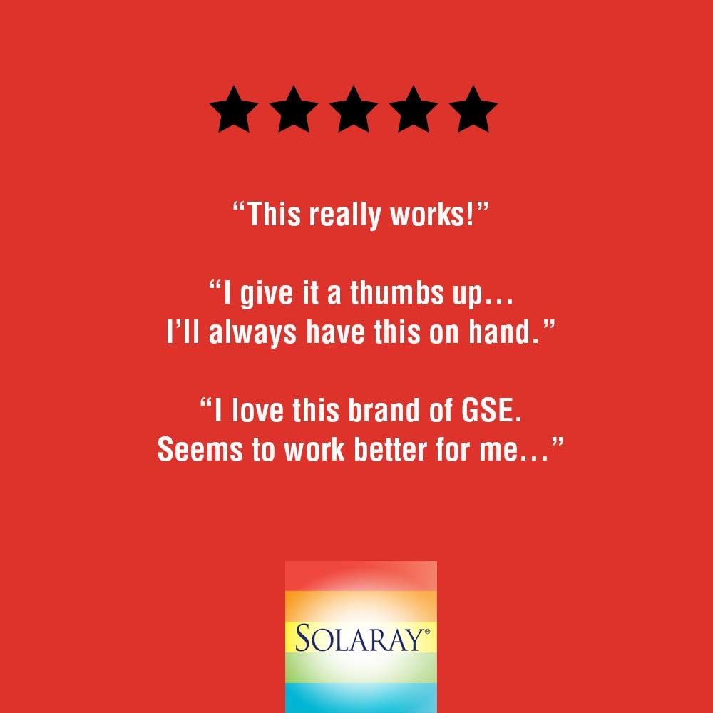 Solaray Grapefruit Seed Extract 100mg | Unflavored Liquid GSE for Healthy Immune System & Digestion Support | Vegan | 100 Servings | 1 Fl. Oz.: Health & Personal Care