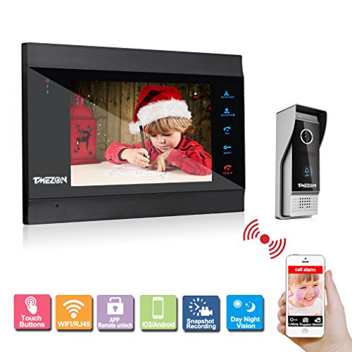 Tmezon 7 inch wireless/wired wifi ip video door phone d…