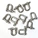 JY-Marine Stainless Steel Mini D Shackle, 4mm, Silver Color,for Paracord Jewelry, Marine Tackle-10 Pieces