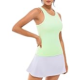 Ukaste Women's Studio Essential Crew-Neck Racerback Yoga Workout Tank Top