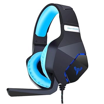 colinsa Gaming-Headset, Mikro-Geräuschunterdrückung, LED, Stereo Bass, Lautstärkeregler, Mikrofon, Lautstärkeregler, Gamer-Co