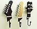 Pack of 3 Hooks Towel Coat Wall Rack Hangers Guitar Shape Vintage Resin Hooks 3-Hook