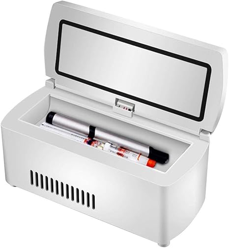 Amazon Co Jp 車用電化製品 ポータブルインスリン冷蔵ボックス車用小型冷蔵庫冷凍機飛行機に設置可能な冷媒ボックス Color 白 Size A 21 9 4 9 1 Cm ホーム キッチン