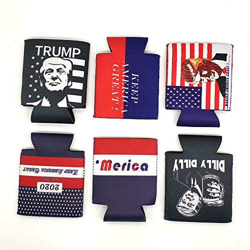 Can Coozies Trump 2020 Keep America Great 12 oz Neoprene Can Cooler Sleeves Bulk-6 pcs