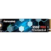 fanxiang S500 Pro 512GB NVMe SSD M.2 PCIe Gen3x4 2280 Internal Solid State Drive, SLC Cache 3D NAND TLC, Up to 3200MB/s, Compatible with Laptop and PC Desktops(Black)
