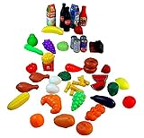51 Pc. Mini Market Grocery Kids Toy Play Food Set