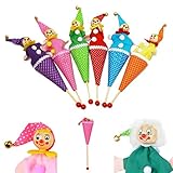 1 Pcs Clown Puppet Toy Baby Educational Pop Up Telescopic Doll Styles Random By Team-Management