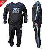 2Fit Heavy Duty Sweat Suit Sauna Exercise Gym Suit Fitness, Weight Loss, Anti-Rip Blue