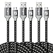 Fasgear Micro USB Cable 10 ft, 3 Pack Fast Charging Micro USB 2.0 High Speed Data Sync Nylon Braided Android Smartphone Charger Compatible for S7 Edge/Note 5,MP3,PS4, Kindle(Black)