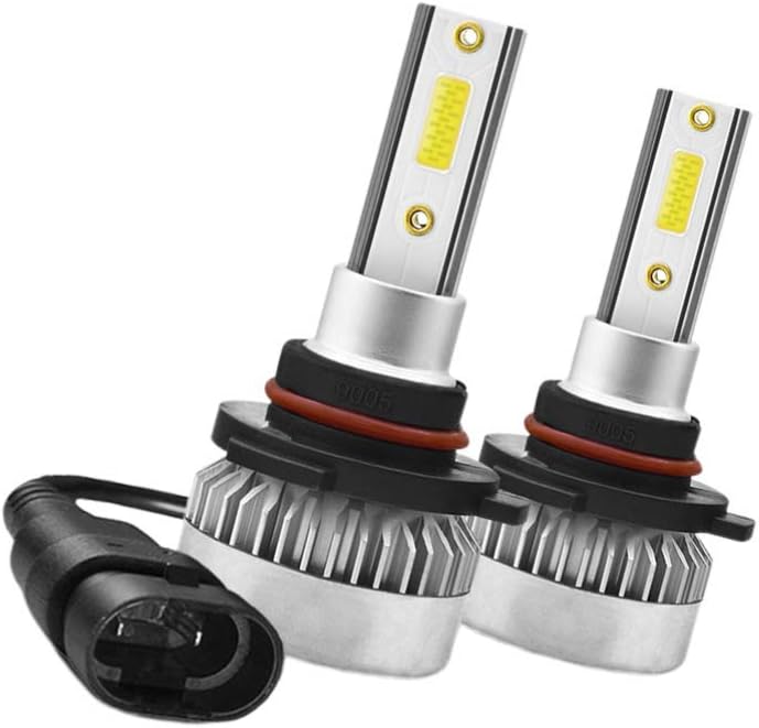 9005 HB3 LED Headlight Bulbs All-in-One Conversion Kit, Extremely Bright 5000 Lumens COB Chips 110W 6000K Cool White