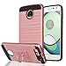 LG Stylo 4 Case,LG Q Stylus, LG Stylo 4 Plus,Stylus 4 Case with Phone Screen Protector,YmhxcY[Credit Card Holder][Not Wallet] Dual Layer Shockproof Protective Cover for LG Stylo 4-GB (GB-Rose Gold)