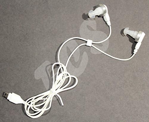 Y Cord Set for Pockettio DHP, Complete Set with Binaural Fit Y Cord, 2 DHP Receivers, and Eartips for Both Ears.