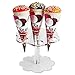 YestBuy Ice Cream Cone Holder Stand Cupcake Stand with 8 Holes Capacity Clear Clear Acrylic Cone Display Stand Weddings Baby Showers Birthday Parties Anniversaries Christmas Snack Tray