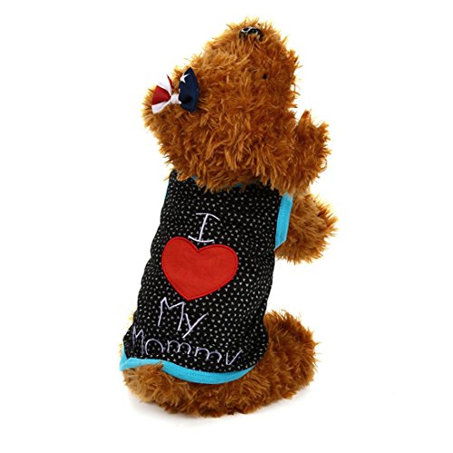 Sumen Small Pet Dog Clothes Fashion Vest Puppy Cat Apparel (M, Blue) - Thumbnail 4