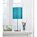 Signature Design by Ashley - Maddy Metal Table Lamp with Drum Shade - Children's Lamp - Teal & Silver