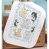 Herrschners® Pre-Quilted Polar Pals Baby Quilt Stamped Cross-Stitch Kit