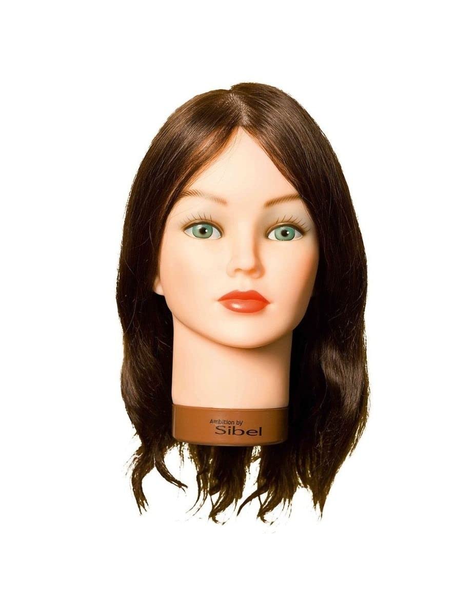 Sibel Kathia Training Head Wigs Light Brown Mid-length