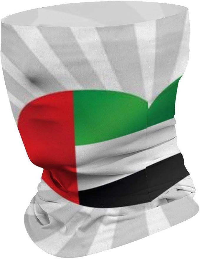 United Arab Emirates Flag Themes Seamless Headband Neck Gaiter Face