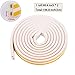 Indoor Weather Stripping Yolin Doors and Windows Soundproofing Seal Strip Self-Adhesive Rubber Weatherstrip for Cracks and gaps (D type 5m, White)