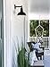 Steel Lighting Co. Hawthorne Barn Light | Outdoor Wall Mounted | 8 inch Dome | 6 inch Straight Arm| Small Farmhouse Light Made in America | Matte Black Exterior/White Interior
