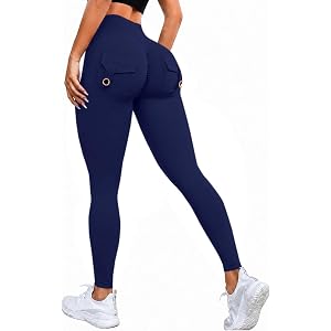 Avanova Women Scrunch Butt Leggings High Waisted Butt Lifting Workout Gym Pants with Pockets